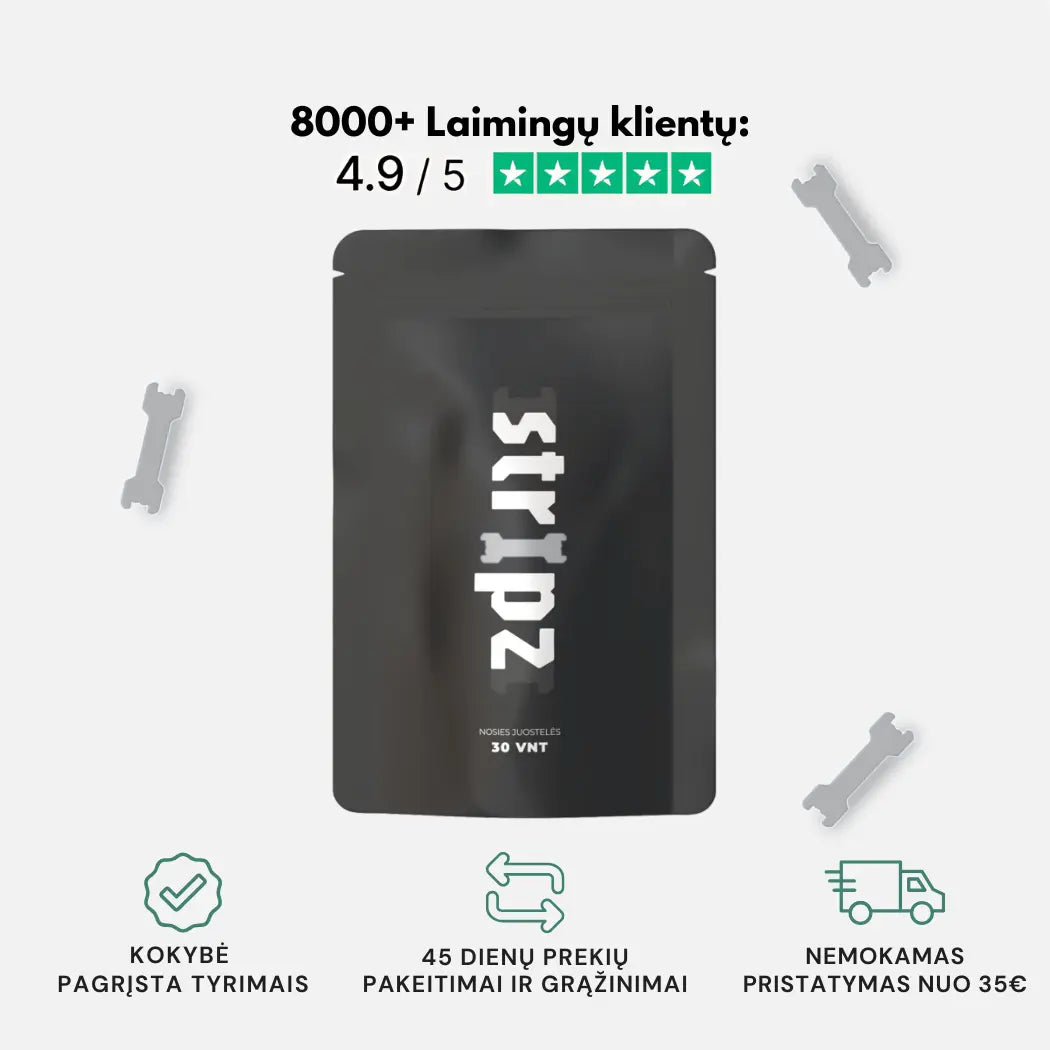 Nosies juostelės STRIPZ™ | 1 + 1 Dovanų!