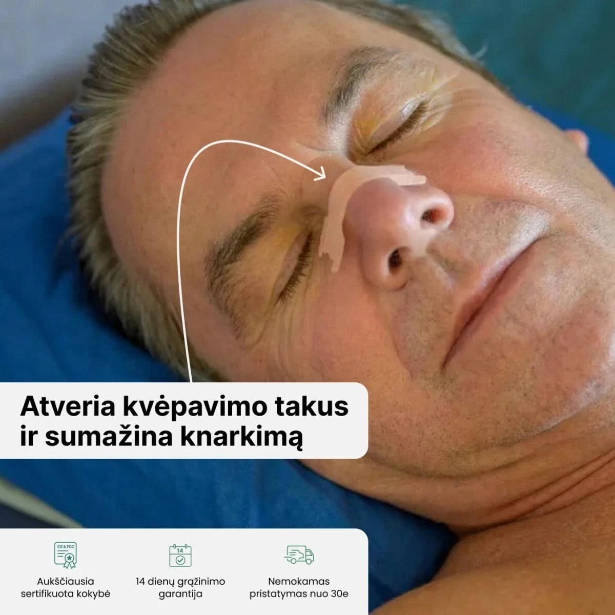 STRIPZ™ Kvėpavimo juostelės - Permatoma - Miegui ir sportui - STRIPZ