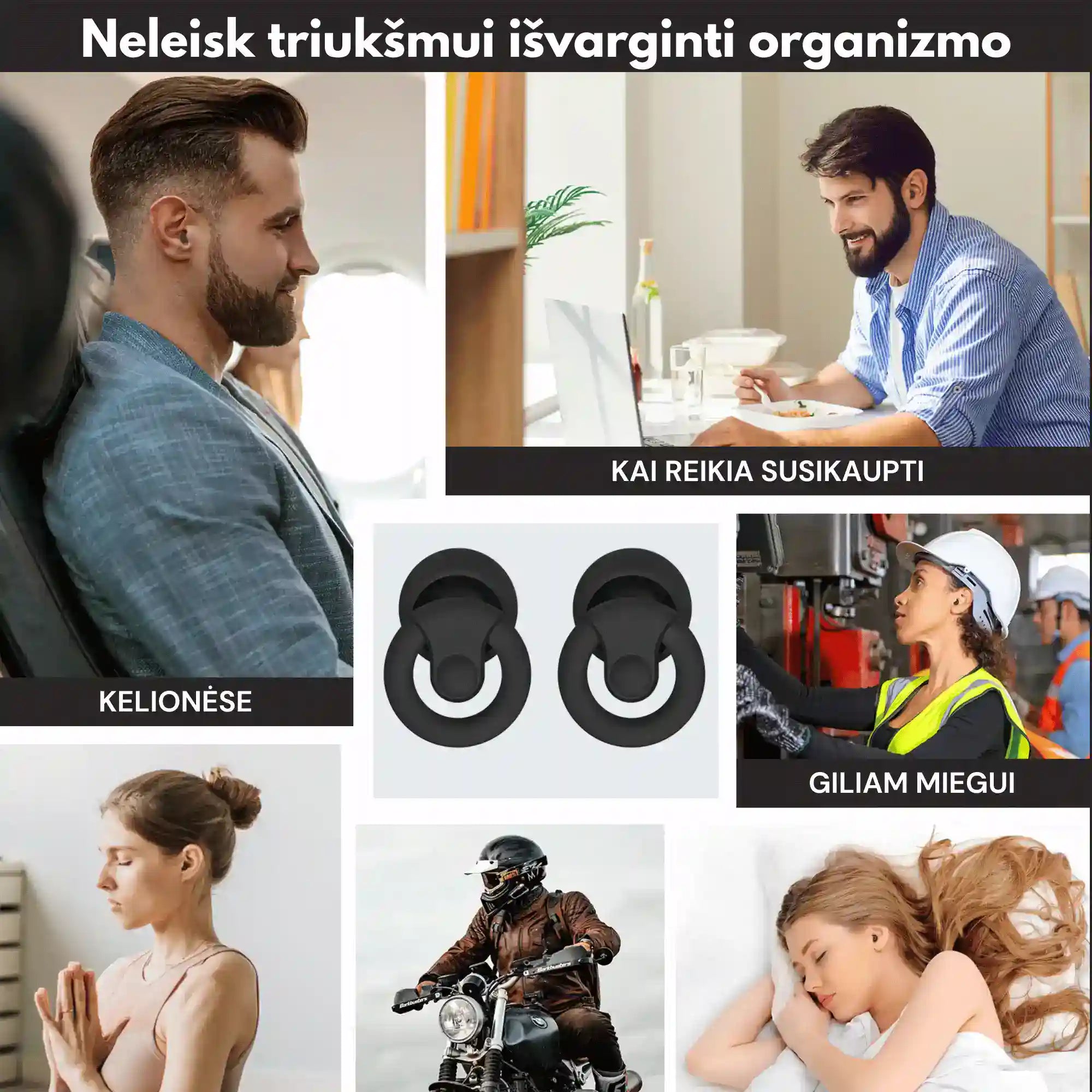 Stripz™ triukšmą slopinantys ausų kamštukai