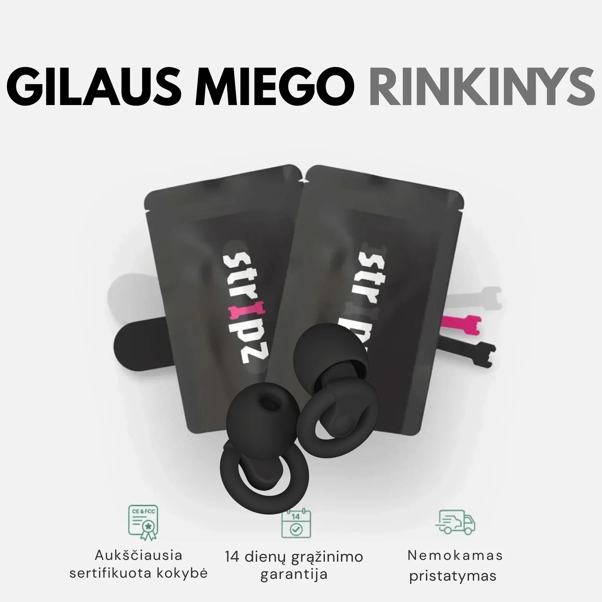 STRIPZ Gilaus Miego Rinkinys | Trys - viename poilsio sistema