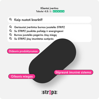 Burnos juostelės STRIPZ - Miegui ir sportui - STRIPZ